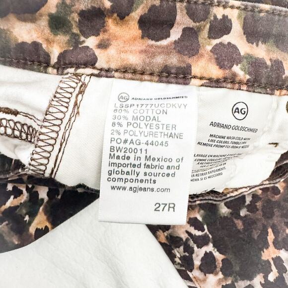 AG The Farrah High-Rise Skinny Ankle Printed Denim Jeans Size 27 - Picture 6 of 8